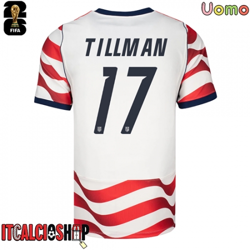 Stati Uniti Malik Tillman #17 Prima Maglia Mondiali 2026 Manica Corta